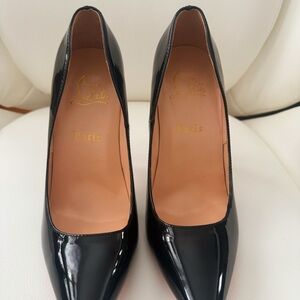 Christian Louboutin So Kate Black Patent Leather Heels